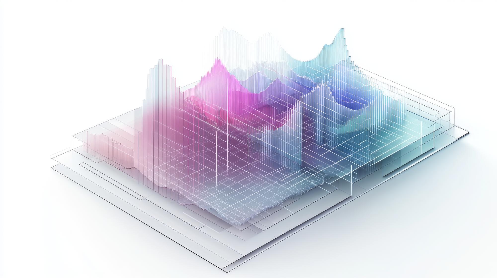 Futuristic finance dashboard illustration